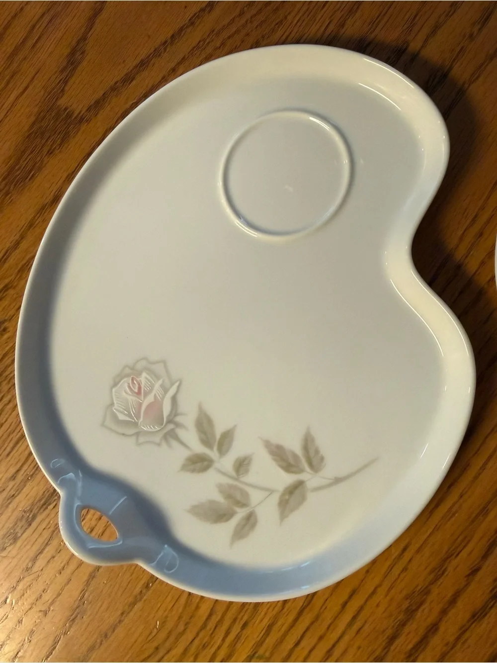 Noritake Edenrose 6343  Porcelain Serving Tray Set with Pink Rose Accents